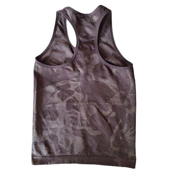 Gymshark Adapt seamless camo tank racerback workout top gray black spandex - Picture 4 of 4